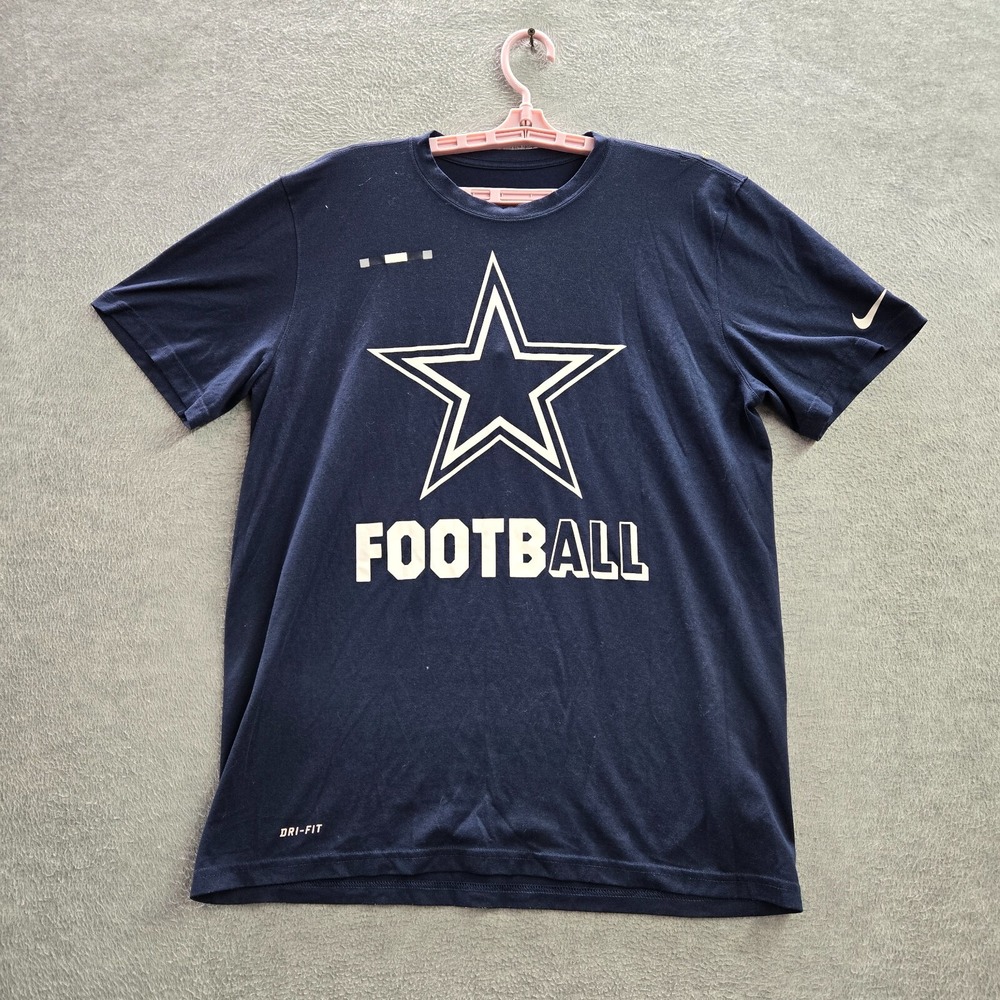 Dallasâ Cowboys Men Shirt L Navy Logo Nike Onfield Apparel Star Football Tee